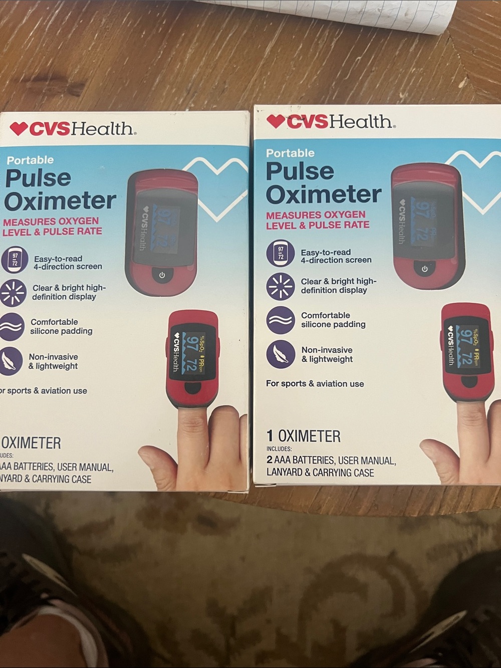 CVS Health Portable Pulse Oximeter - Red